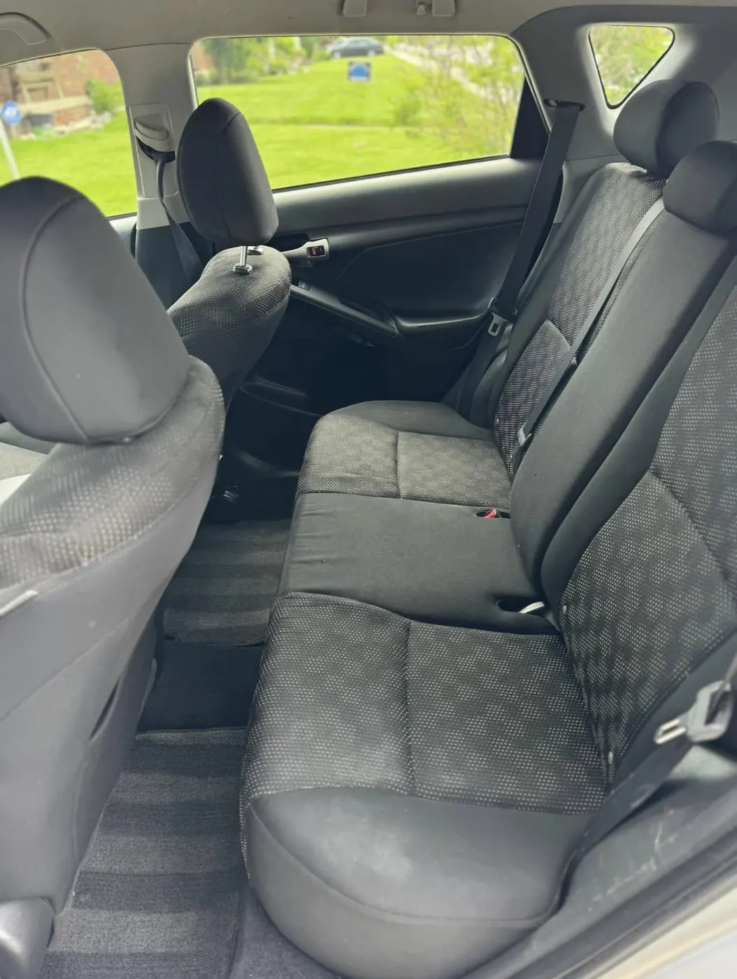 Rear cloth bench seat and floor, after